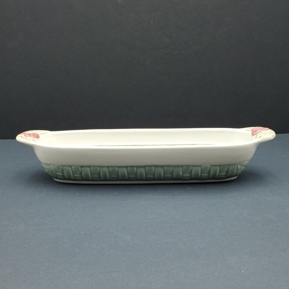 Pfaltzgraff Jamberry Cracker Dish Long Oval Bread Relish Serving Dish - Picture 2 of 6